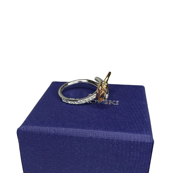 Swarovski Lifelong Bow ring Bow, White, Mixed metal finish Size Eur 58 / 8 USA - Picture 5 of 7